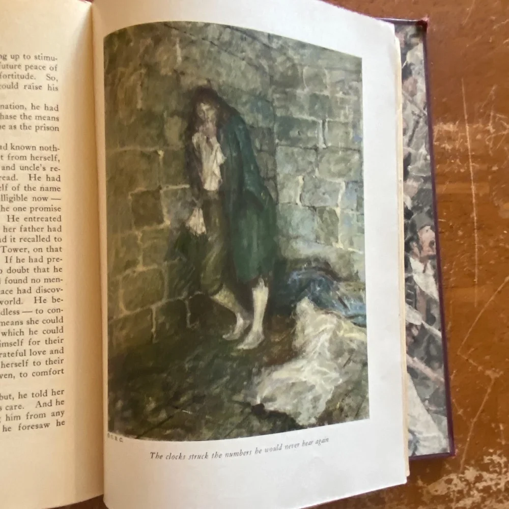 Charles Dickens Maroon Cloth Harvey Dunn Tale‎ of Two Cities Hardcover 1921
